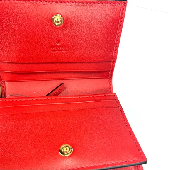 Gucci #624641 GG Supreme Apple Motif Card Wallet, New in Box - Picture 5 of 9